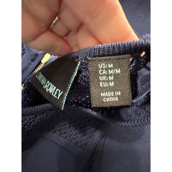 Cynthia Rowley  Crochet Detail Drop Waist Dress M Vacation Beach Resort Cruise - Picture 6 of 12